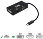 Nanocable Conversor USB-C a VGA/DVI/HDMI 3 en 1 Negro